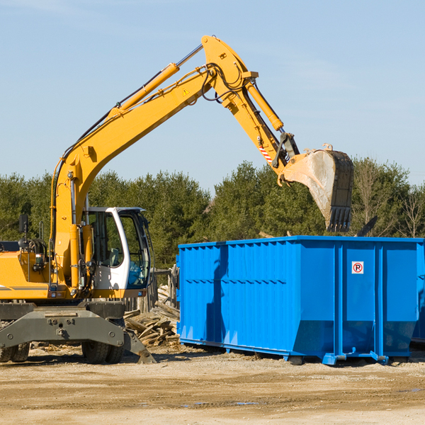 what size residential dumpster rentals are available in Margie MN